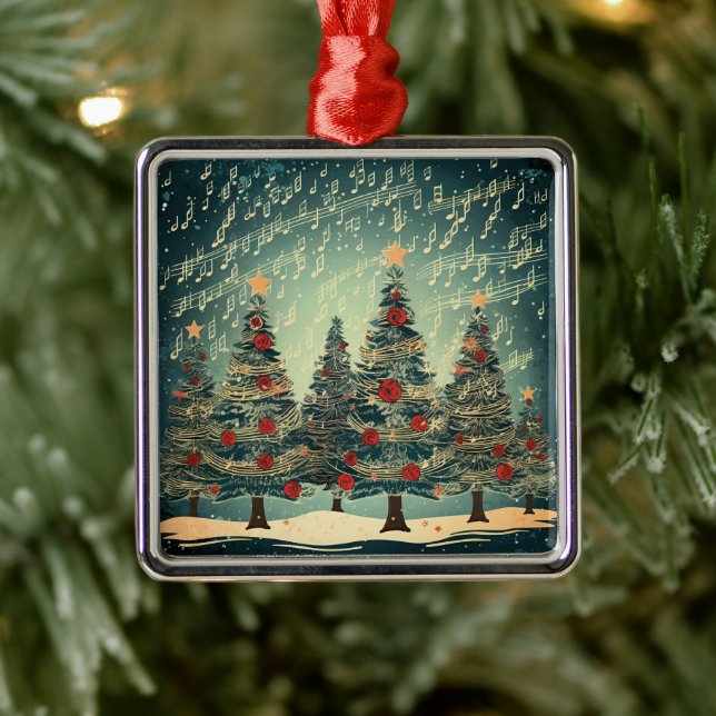 Christmas Tree Celebration Metal Ornament (Tree)