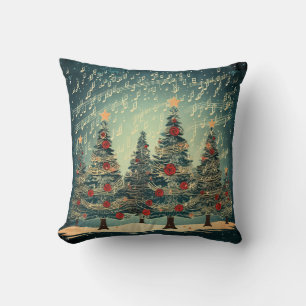 Christmas Tree Celebration Throw Pillow