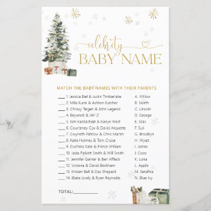 Christmas Tree Celebrity Baby Name Game