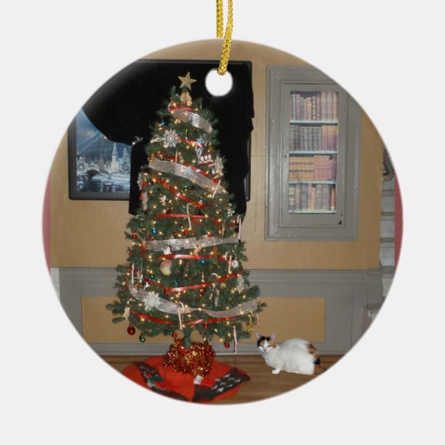 Christmas Tree Ceramic Ornament (Front)