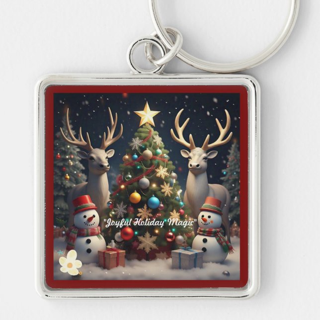 "Christmas Tree Charm" Keychain (Front)