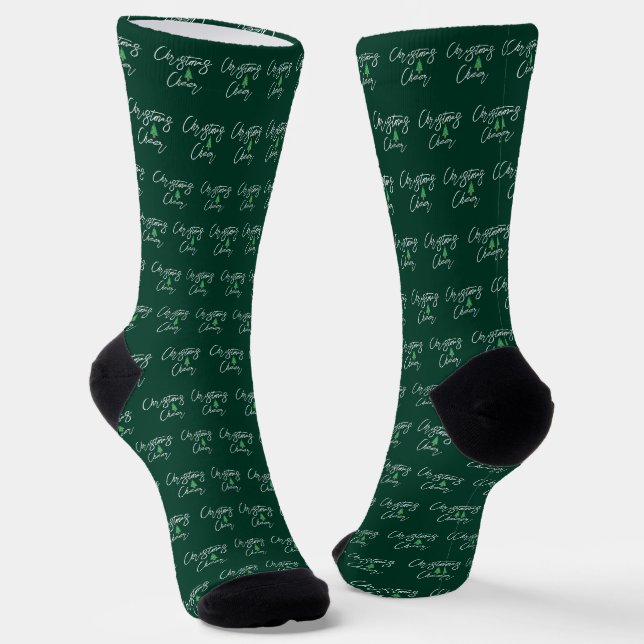 Christmas Tree Cheer Socks (Angled)