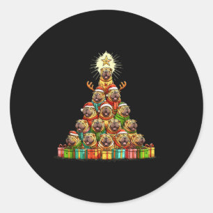 Christmas Tree Chinese Shar-pei Shar Pei  Classic Round Sticker