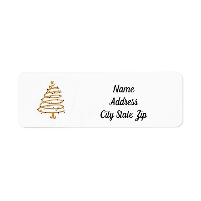 CHRISTMAS TREE *CHRISTMAS* ADDRESS LABEL (Front)