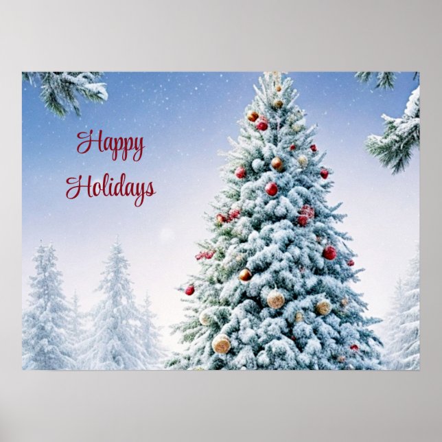 Christmas Tree Christmas Holiday Poster (Front)