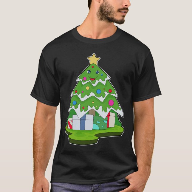 Christmas tree Christmas Packages T-Shirt (Front)