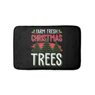 Christmas tree Christmas tree Christmas Bath Mat