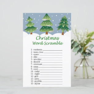 Christmas tree christmas word scramble game