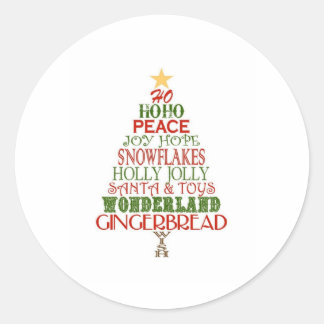 Christmas Tree Classic Round Sticker