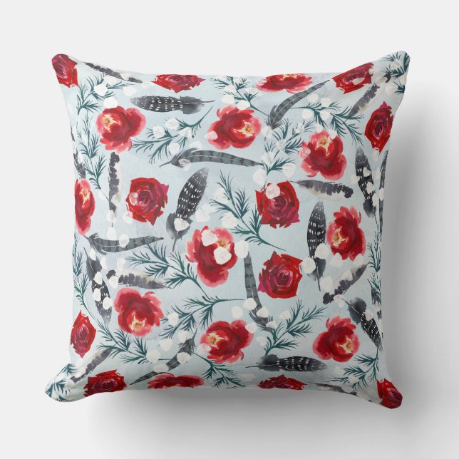 Christmas Tree Clip Art Throw Pillow (Front)