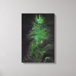Christmas Tree Cluster in Space Canvas Print