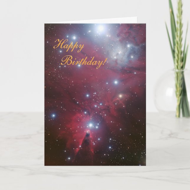 Christmas Tree Cluster - NGC 2264 Holiday Card (Front)