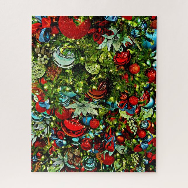 Christmas Tree Colourful Art Puzzle (Vertical)