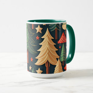 Christmas Tree Colourful Pattern Mug