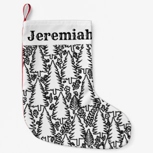 Christmas Tree Colouring Activity Personalized Kid Small Christmas Stocking