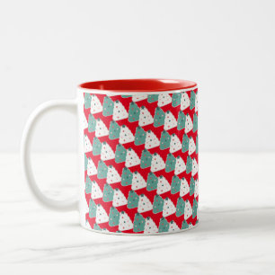 Christmas Tree Cookie Dough Homemade Mix Red Two-Tone Coffee Mug
