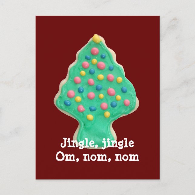 Christmas Tree Cookie Holiday Postcard (Front)
