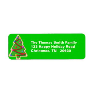 Christmas Tree Cookie Return Label