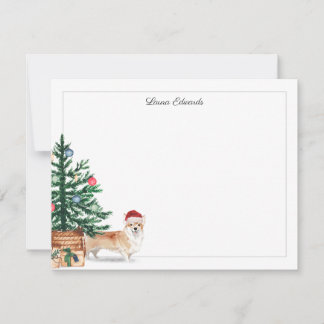 Christmas Tree Corgi Holiday Card