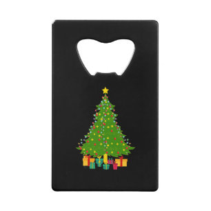Christmas Tree Credit Card Bottle Opener