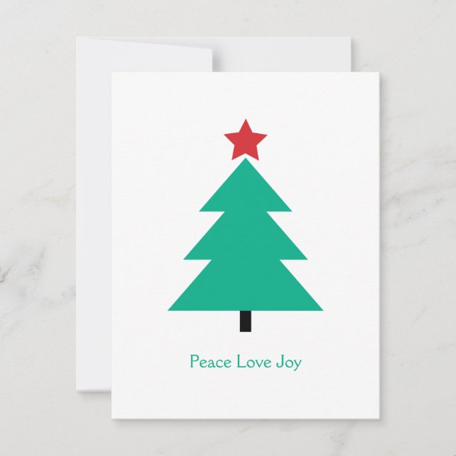Christmas Tree Customizable  Card (Front)