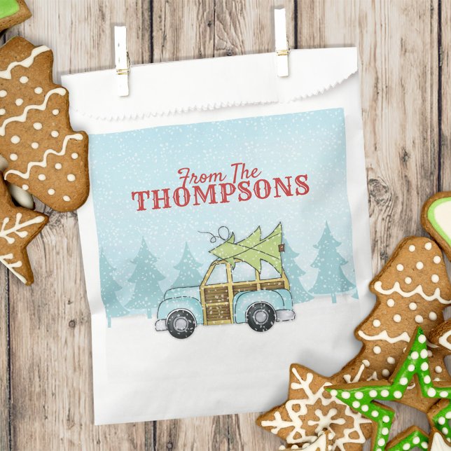 Christmas Tree Cute Car Snowflake Personalized Favour Bag (Creator Uploaded)