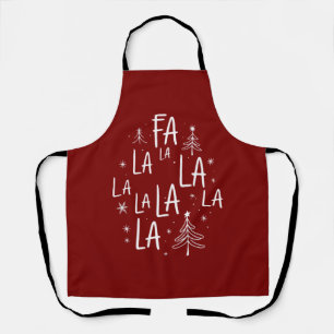Christmas Tree Cute Holiday Fa La La La Cozy Apron