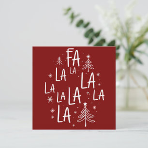 Christmas Tree Cute Holiday Fa La La La Cozy Card