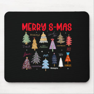 Christmas Tree Cute Merry S-mas Matching Family Co Mouse Pad