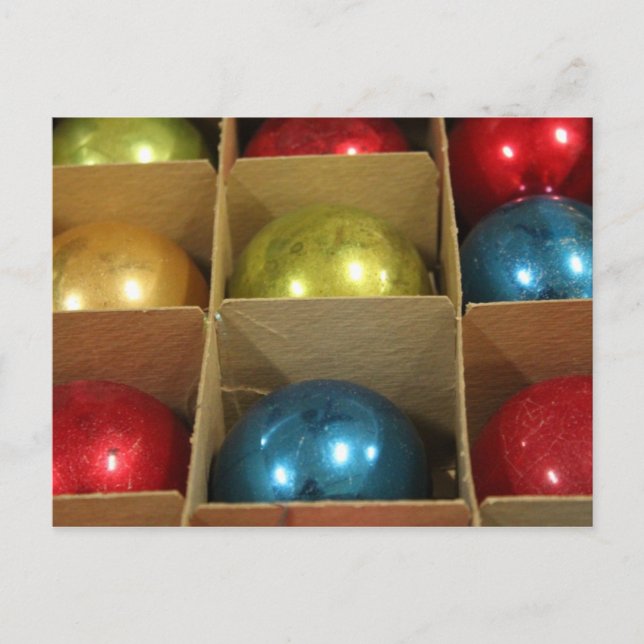 Christmas Tree Decorating Postcard (Front)