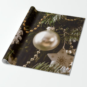 Christmas tree decoration wrapping paper