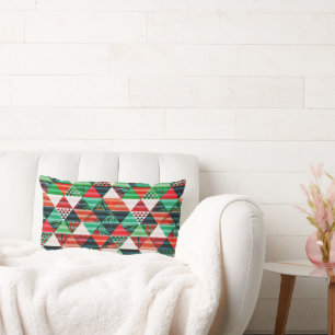 Christmas tree design full of colors throw pillow