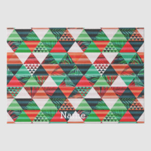 Christmas tree design full of colours happy new tissue paper