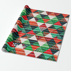 Christmas tree design full of colours happy new  w wrapping paper