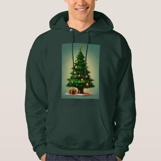christmas tree designed  hoodie (Front)