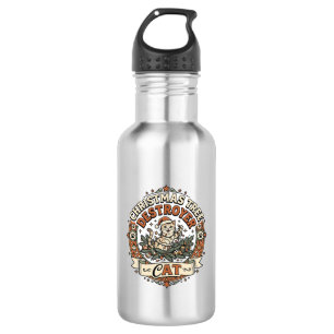 Christmas Tree Destroyer Cat Christmas Tree Destro 532 Ml Water Bottle