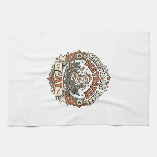 Christmas Tree Destroyer Cat Christmas Tree Destro Kitchen Towel
