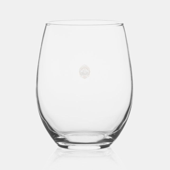 Christmas Tree Destroyer Cat Christmas Tree Destro Stemless Wine Glass (Front)