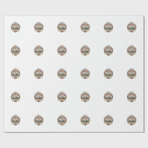 Christmas Tree Destroyer Cat Christmas Tree Destro Wrapping Paper