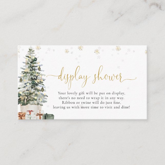 Christmas Tree Display Shower Enclosure  Card (Front)