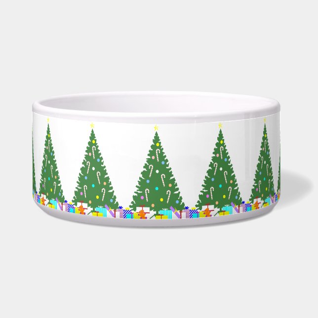 Christmas Tree Dog Bowl (Front)
