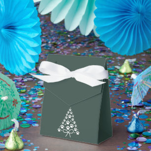 Christmas Tree Dog Lover Owner Gift Holiday Favor Box