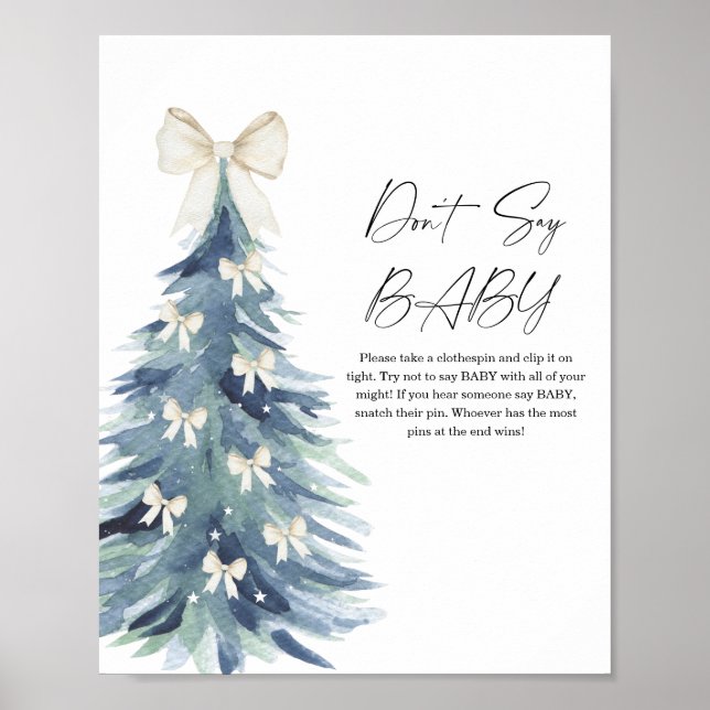 Christmas tree Don't say baby Poster (Front)