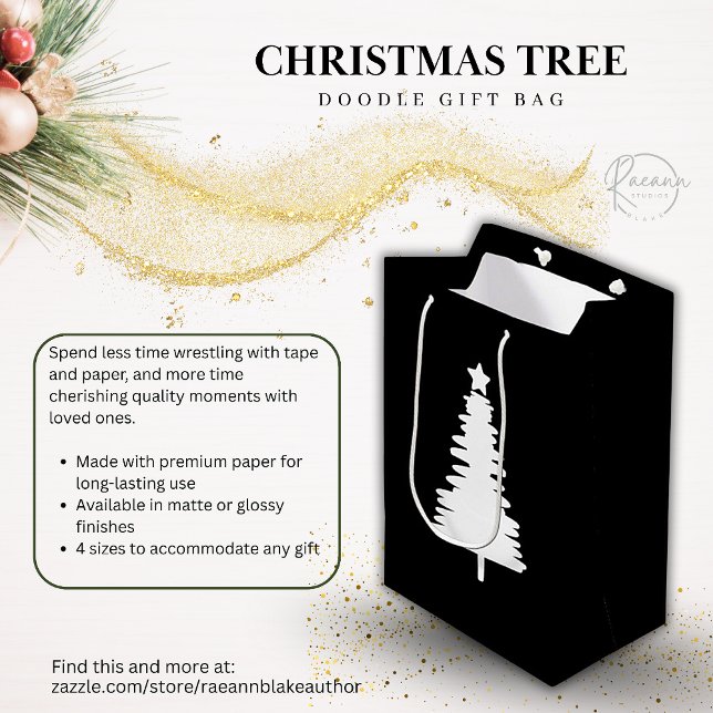 Christmas Tree Doodle Gift Bag (Creator Uploaded)