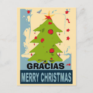 Christmas Tree, edit text Postcard