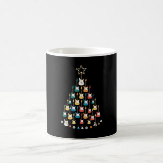 Christmas Tree Electric Guitars Xmas Lights Rock Coffee Mug