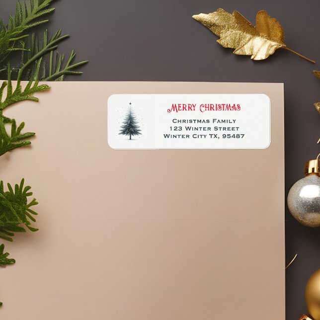  Christmas Tree Elegant Return Address Labels (Creator Uploaded)