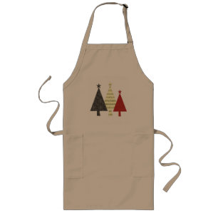 Christmas Tree Elegant Stylish Pattern Minimal Long Apron