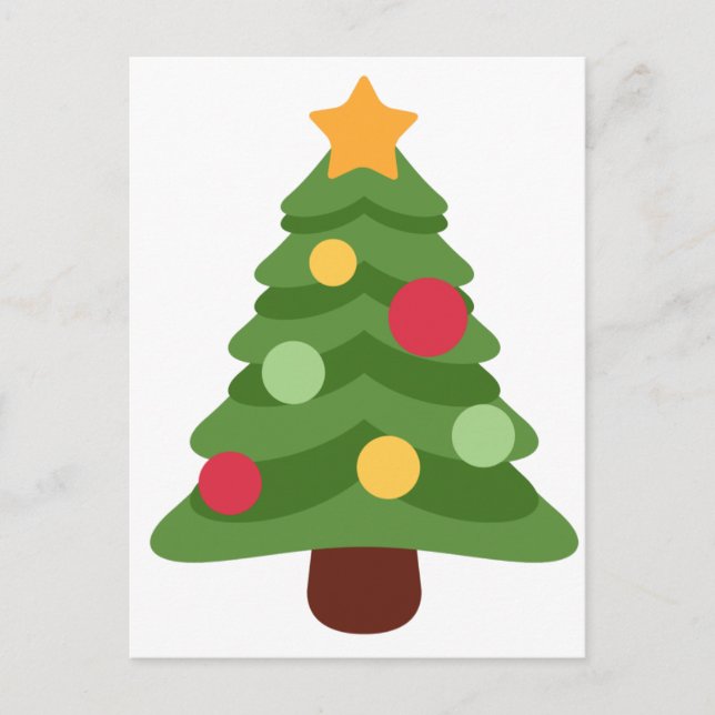 christmas tree emojis holiday postcard (Front)