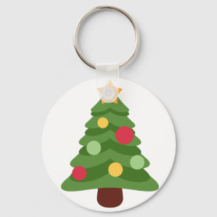 christmas tree emojis keychain